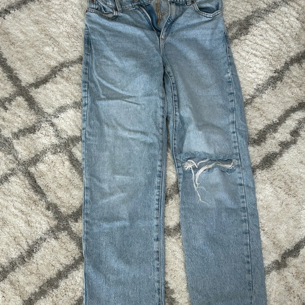 Garage Light Blue Straight Leg Jeans Size 26 NEW Condition